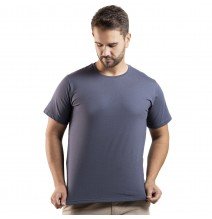 Kit 5 Camisetas Algodão Cinza Chumbo Premium