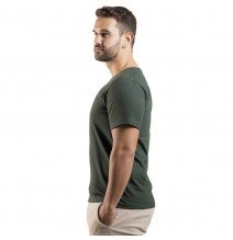 Kit 3 Camisetas Algodão Verde Musgo Premium