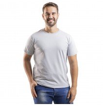 Kit 5 Camisetas Algodão Cinza Prata Premium