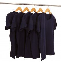 Kit 5 Camisetas Algodão Azul Marinho Premium