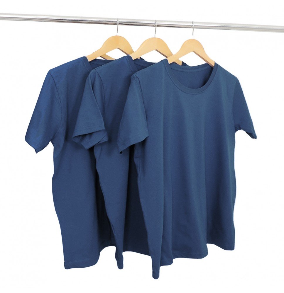 camiseta lisa azul na melhor malha fria PV