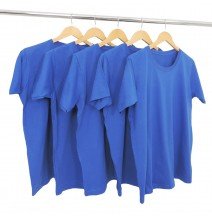 Kit 5 Camisetas Malha Fria PV Azul Royal