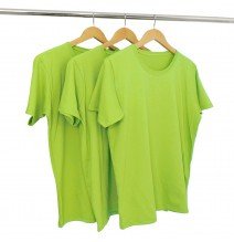 Kit 3 Camisetas Malha Fria PV Verde Limão