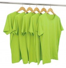 Kit 5 Camisetas Malha Fria PV Verde Limão